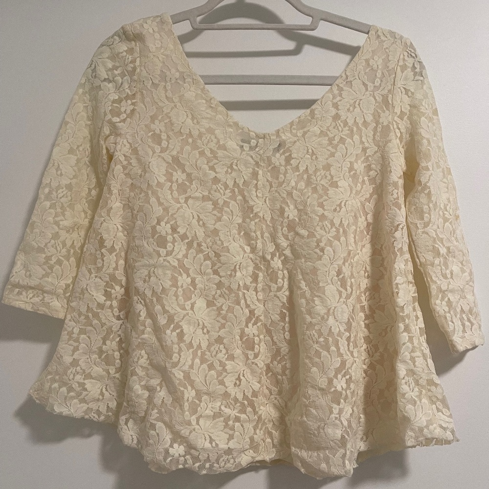 Cream colored blouse from American Eagle